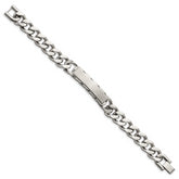 Chisel Stainless Steel Brushed and Polished Curb Chain 8.5 inch ID Bracelet